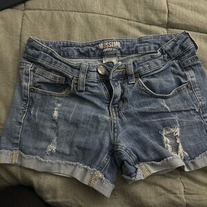 Mossimo Supply Co. Distressed Blue Jean Shorts
